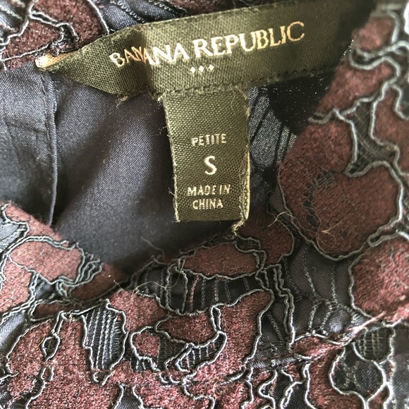 Banana Republic Purple Lace Ruffle Sleeveless S - Picture 4 of 4